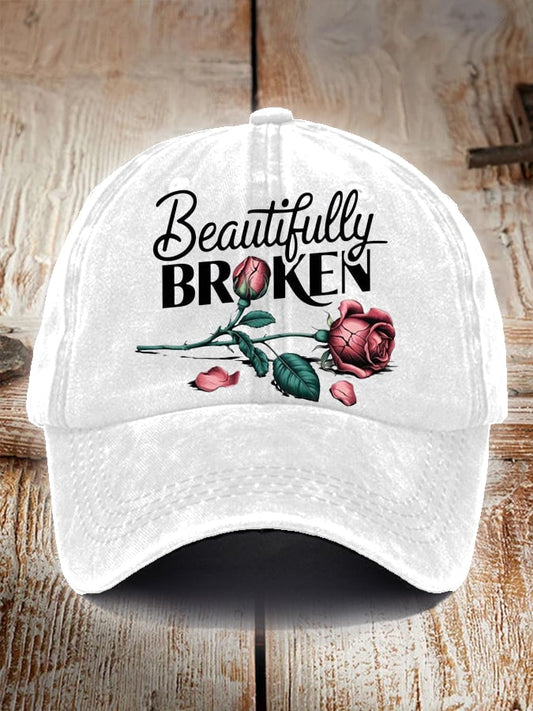 Women's Unisex Country Music Print Washed Distressed Hat