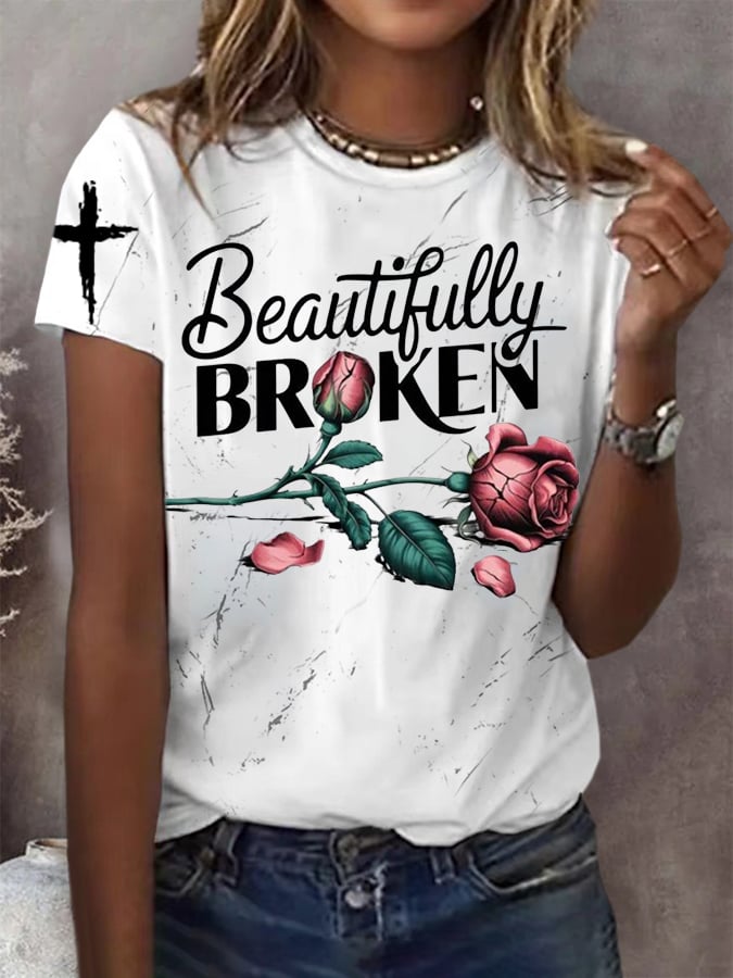 Women's Country Music Print Casual T-Shirt