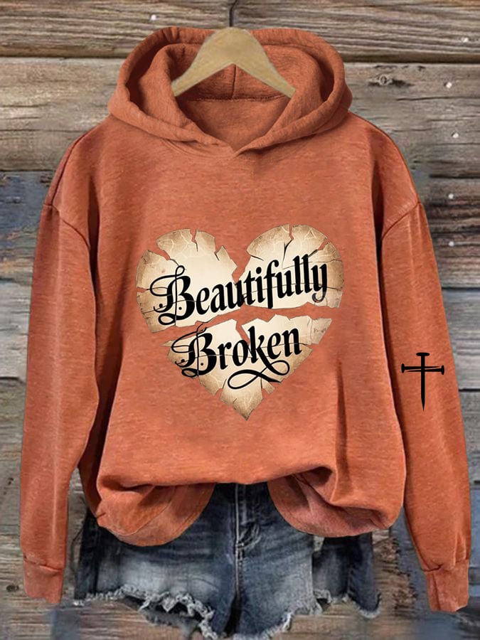 Women's Country Music Print Hooded Sweatshirt