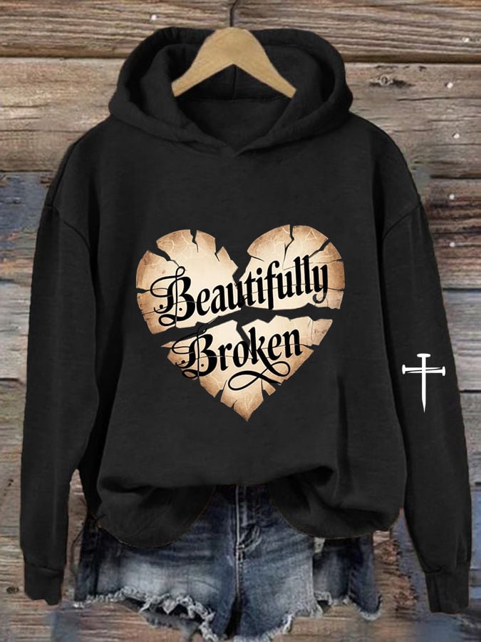 Women's Country Music Print Hooded Sweatshirt