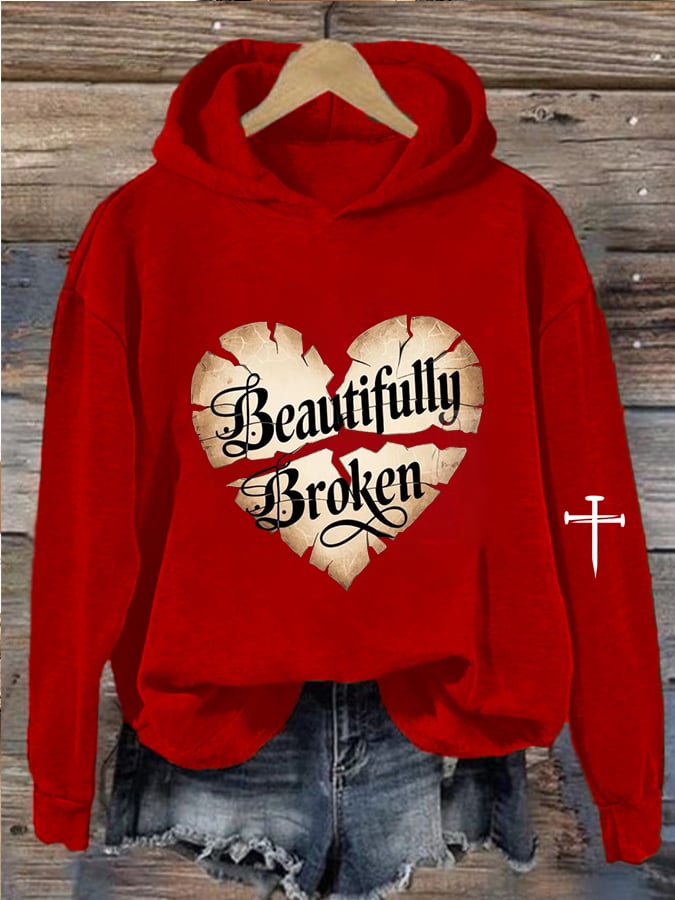 Women's Country Music Print Hooded Sweatshirt