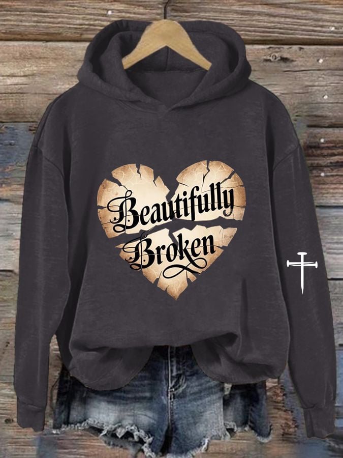 Women's Country Music Print Hooded Sweatshirt