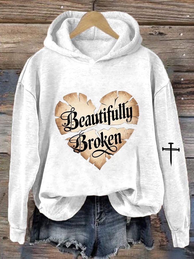 Women's Country Music Print Hooded Sweatshirt