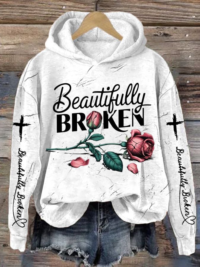 Women's Country Music Print Hooded Sweatshirt