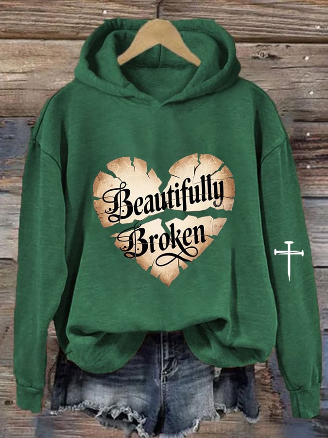 Women's Country Music Print Hooded Sweatshirt