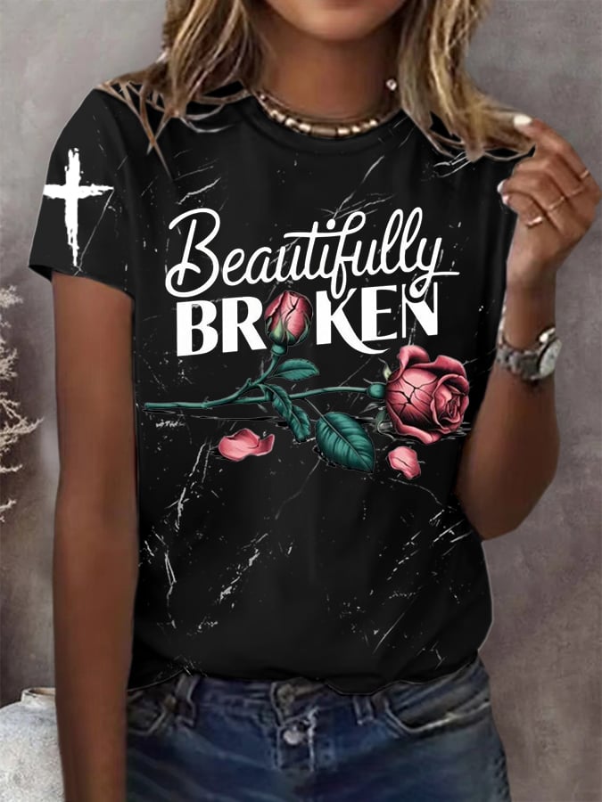 Women's Country Music Print Casual T-Shirt